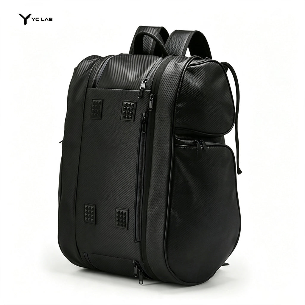 YC LAB Carbon Fiber Sports Equipment Backpack | Multi-Compartment Pickleball & Padel Gear Bag | Custom Logo Available
