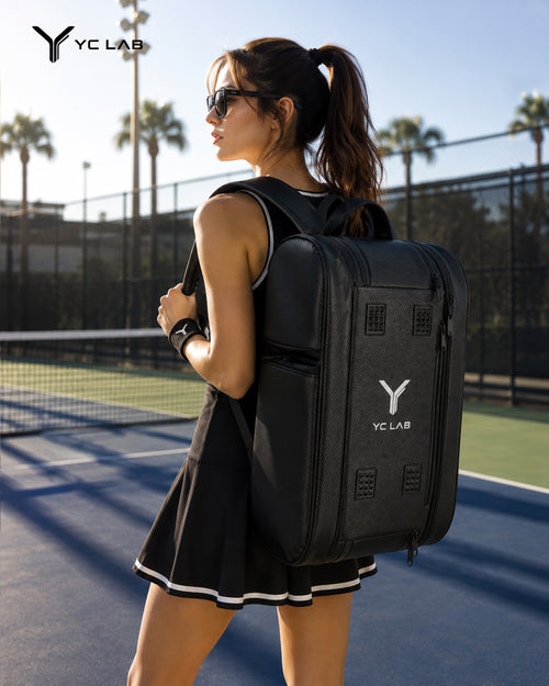YC LAB Carbon Fiber Sports Equipment Backpack | Multi-Compartment Pickleball & Padel Gear Bag | Custom Logo Available