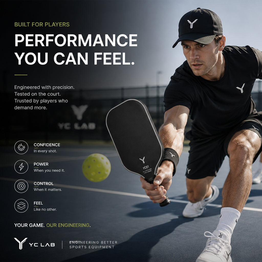 YC01 Thermoformed Pickleball Paddle | PP Honeycomb Core | Toray® T700 Carbon Fiber | Private Label & Custom Development