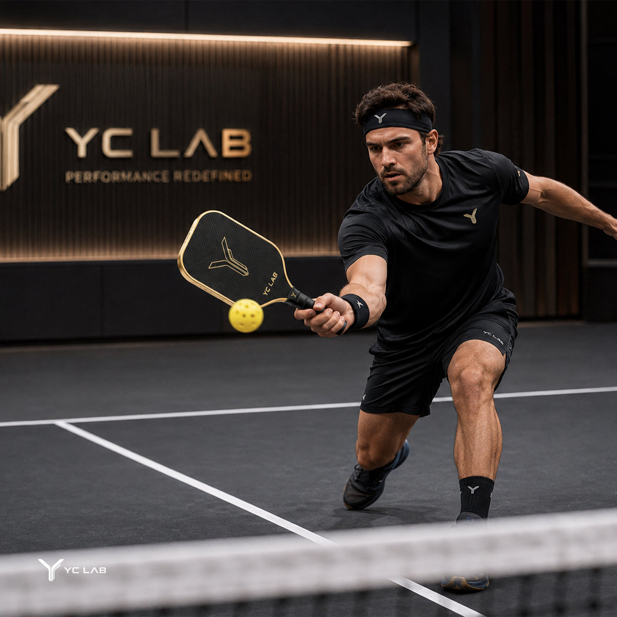 YM01 FlowCore™ Thermoformed Pickleball Paddle | EVA+MPP Core | 3K Carbon Fiber | Diamond Surface