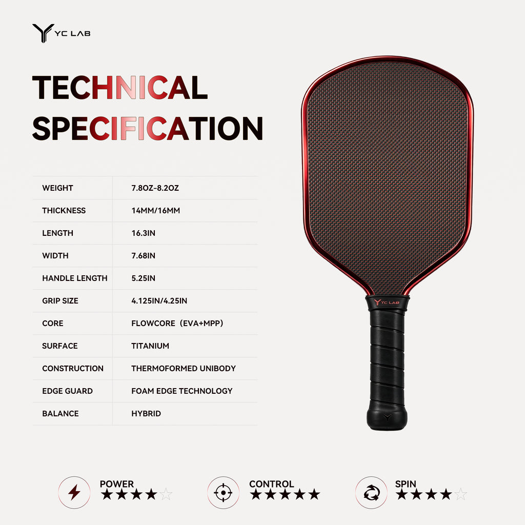 YM02 FlowCore Titanium Pickleball Paddle